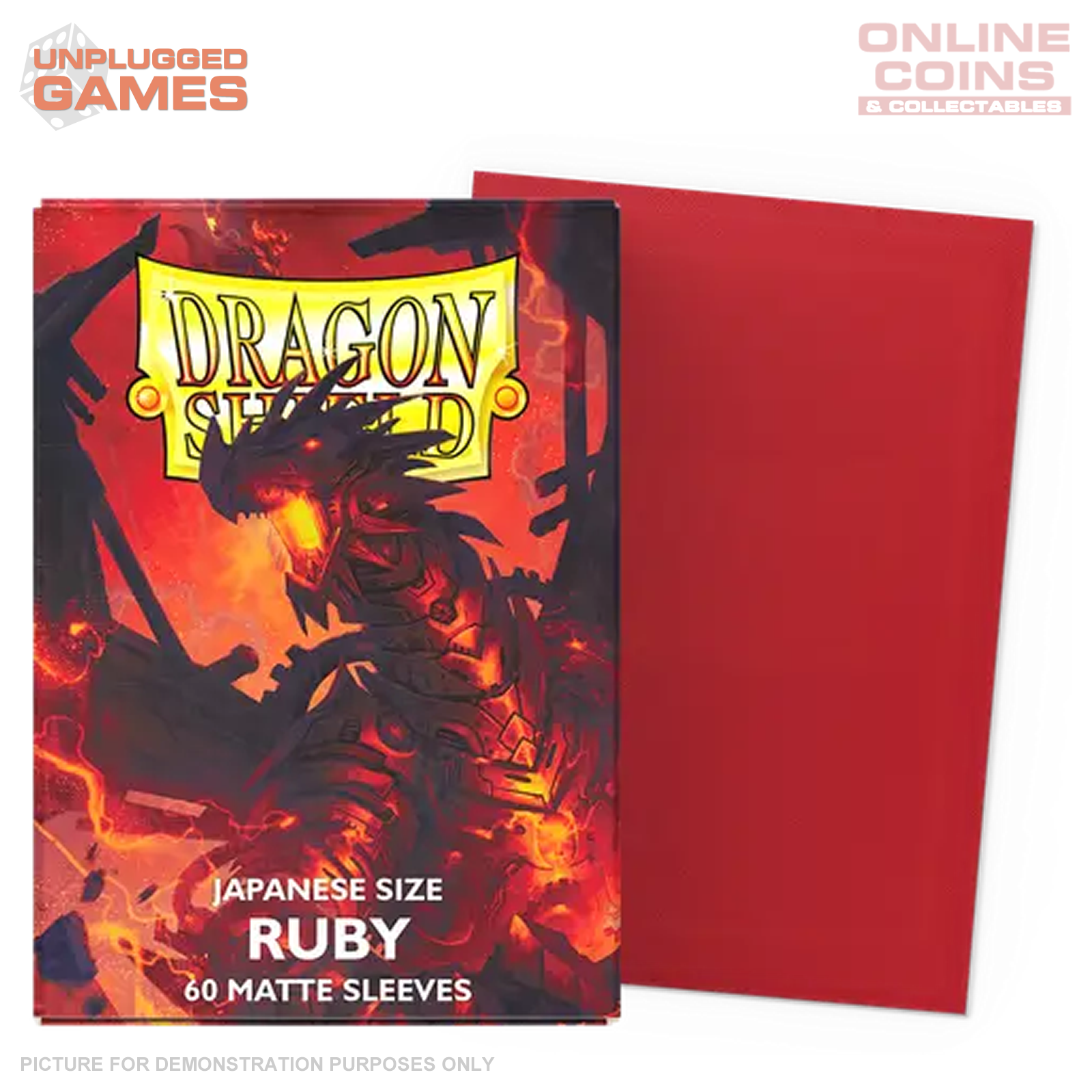 Dragon Shield 60 Japanese Size Card Sleeves - Matte Ruby